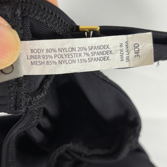 Soma Women Swim Tankini Top 34DD Bra Cup Black Underwire Adjustable straps - Picture 9 of 11